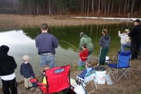 Kids Trout Fishing Johnson's Pond Mancelona 